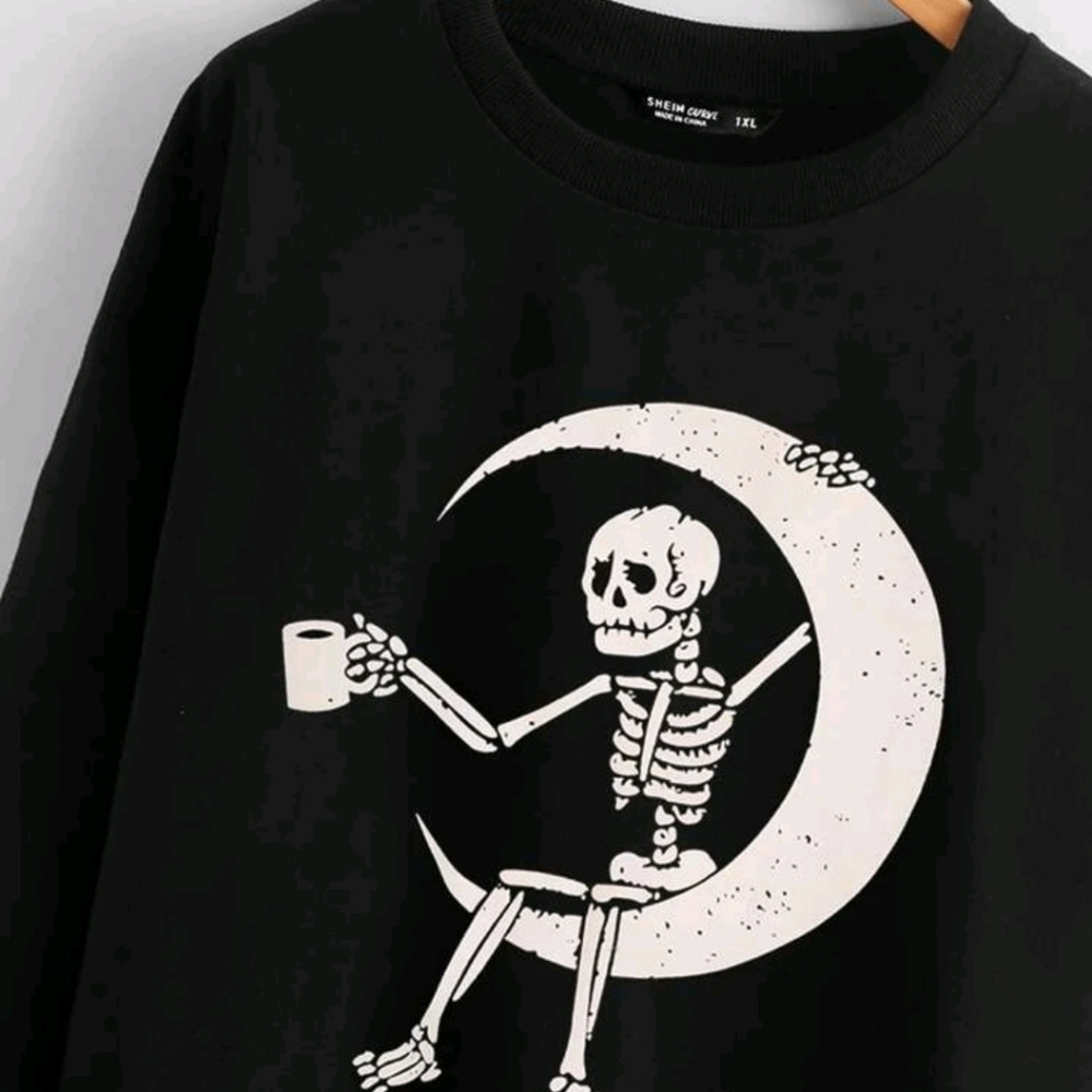 SHEIN Plus Oversized Slight Cropped Crewneck - Picture 3 of 4